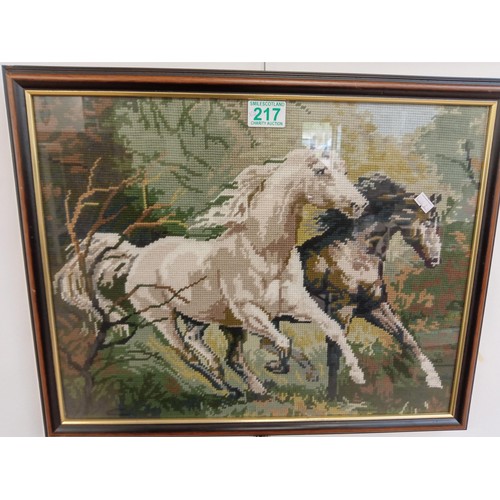 217 - 2 x Tapestries of Horses