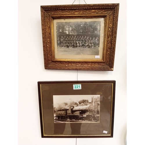 221 - 2 x vintage framed photograph.