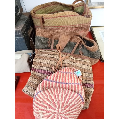 230 - Continental and other wicker bags etc