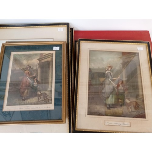 232 - 6 x vintage prints framed