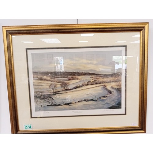 274 - Framed Signed Eric Auld 250/500 Bridge of Dee Aberdeen Print