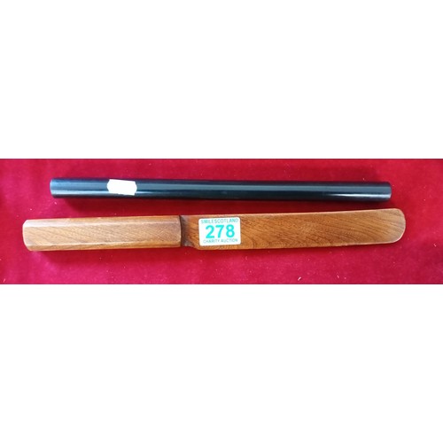 278 - Wooden Page Turner and Ebony Ruler