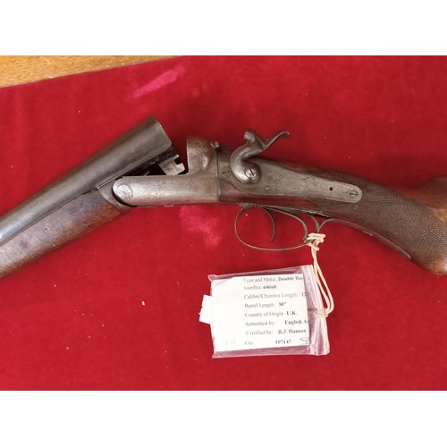 281 - Smith Double Barrelled Shotgun (DEACTIVATED WITH CERTIFICATE)