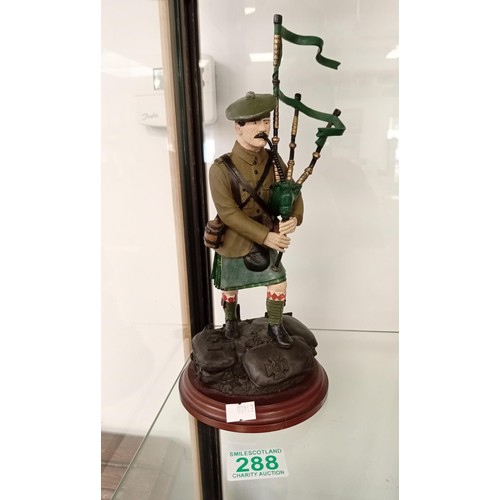 288 - Piper soldier hand-painted figure Ballantynes of Walkerburn Ltd. Ed. 202/750 29cm H approx.