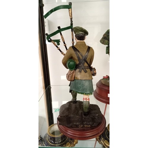 288 - Piper soldier hand-painted figure Ballantynes of Walkerburn Ltd. Ed. 202/750 29cm H approx.