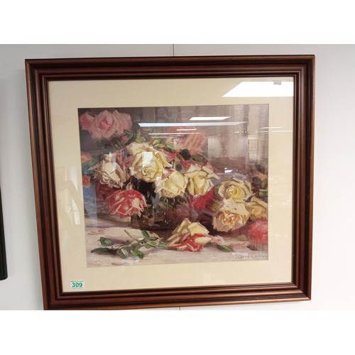 309 - Framed print still life