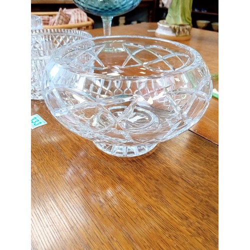 333 - 4 x Crystal Bowls including Galway