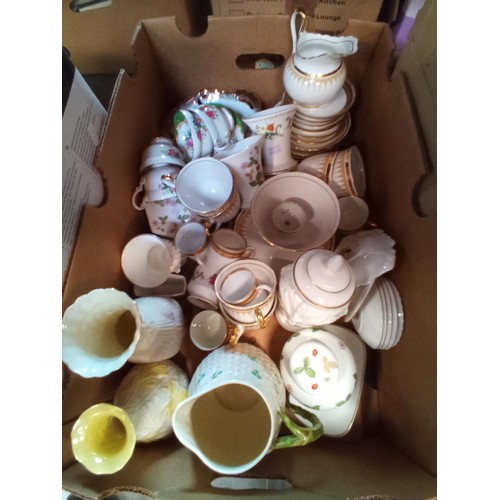 344 - 5 Boxes of assorted aged china