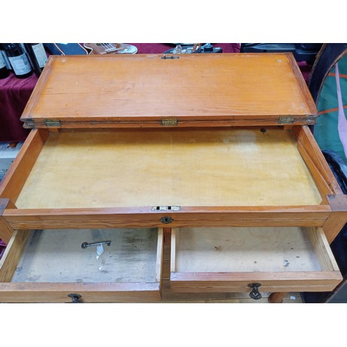 349 - Vintage school teachers desk