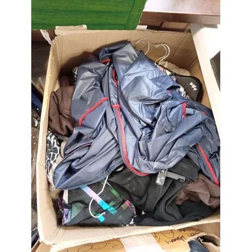 357 - 3 boxes of vintage clothing et. direct from a storage unit