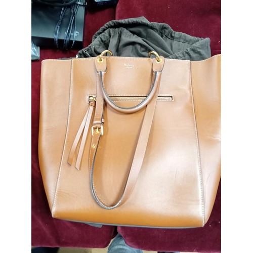 390 - A leather Bag and cover mulberry style?