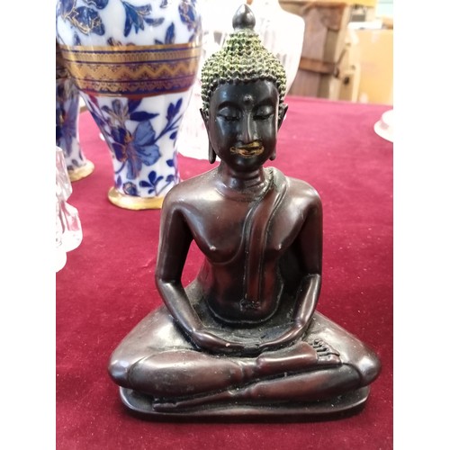 396 - Small bust, buddha and owls