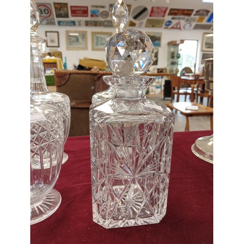 397 - Selection vintage decanters and vases