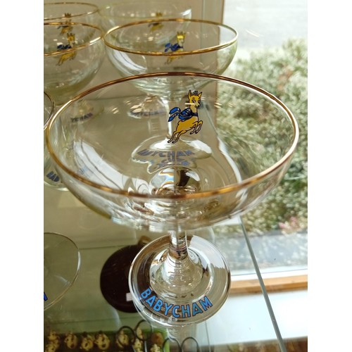 42 - 15x Babycham glasses