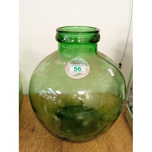 56 - Green glass carboy by VIRESA