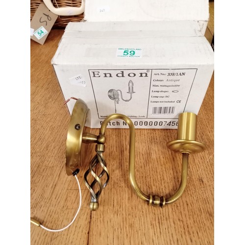 59 - 2x brand new wall lamp