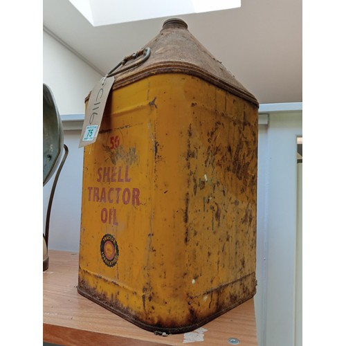 75 - Vintage Shell Tractor Oil can