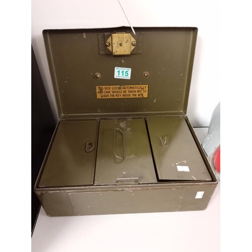 115 - Metal locking box