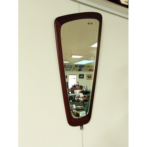 138 - Mid-century shaped mirror