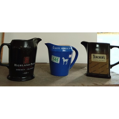 145 - 3 x whisky jugs