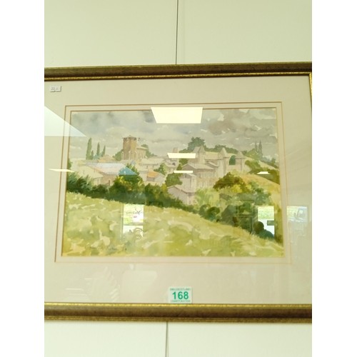 168 - Framed watercolour by John MaLaren 