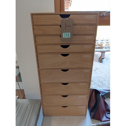 172 - Small 9 drawer chest