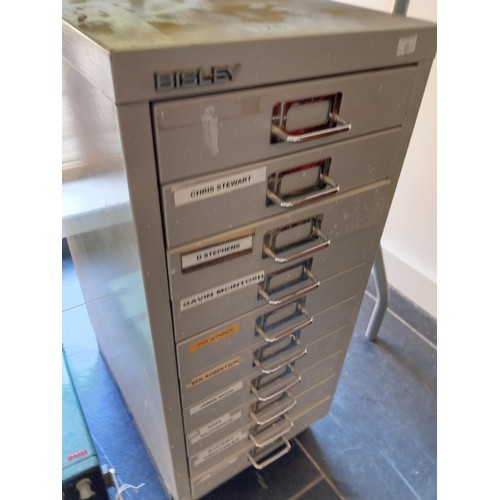 176 - 10 drawer metal cabinet