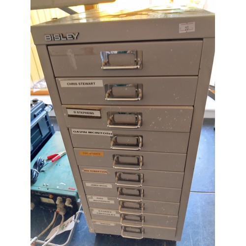 176 - 10 drawer metal cabinet