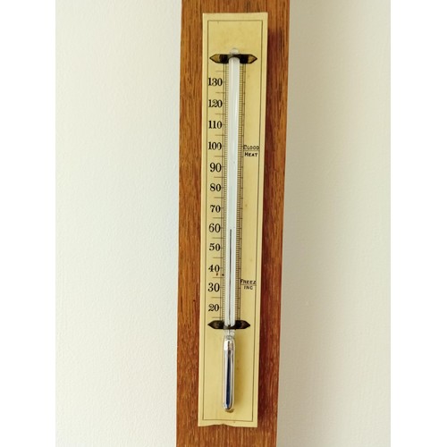 2 - Antique Oak Mercury Barometer