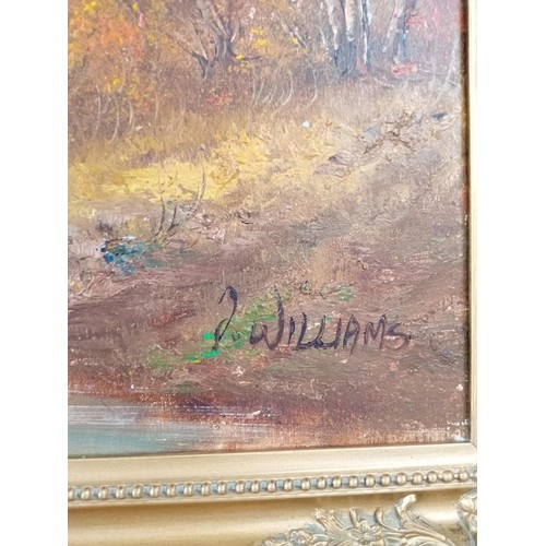 8 - Large Framed Painted Landscape by Williams 105 x 75cm approx