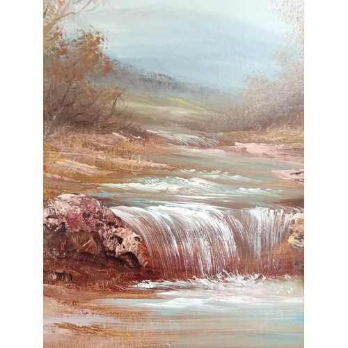 8 - Large Framed Painted Landscape by Williams 105 x 75cm approx