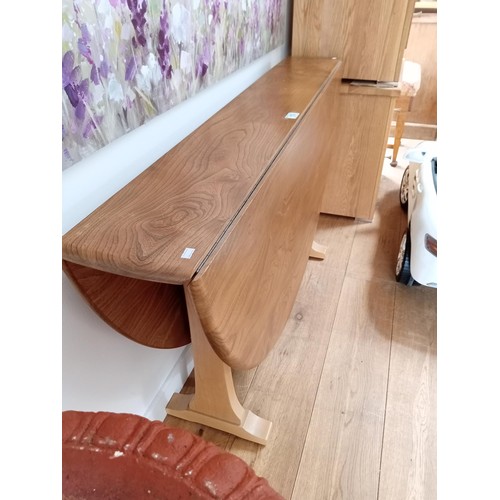 10 - Ercol Style Folding Dining Table Approx 140cm Wide Opened