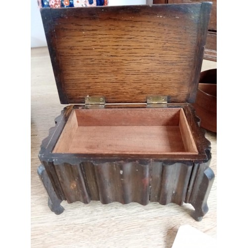 39 - Vintage Tea Caddy and 2 others