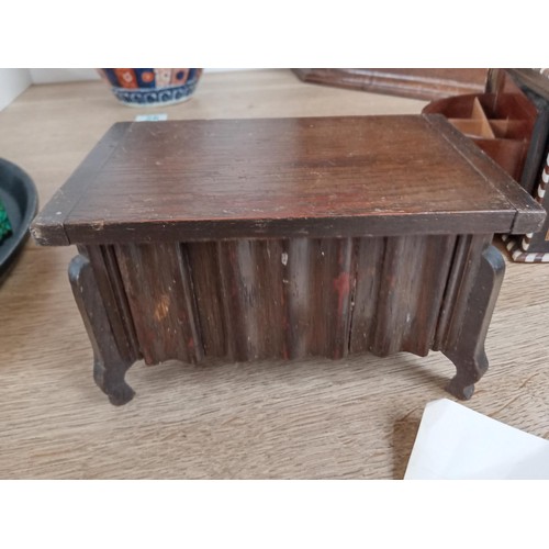 39 - Vintage Tea Caddy and 2 others