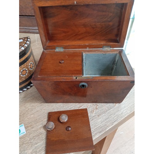 39 - Vintage Tea Caddy and 2 others