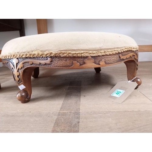 40 - Small Ornate Footstool