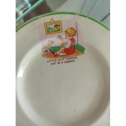 46 - Vintage Nursery Rhymes Cups, Saucers and Plates