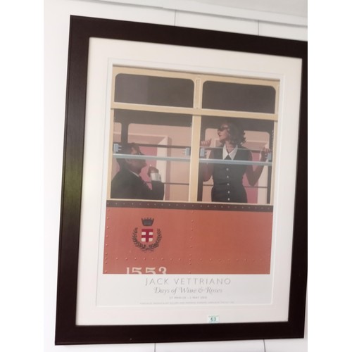 63 - Framed Jack Vettriano Museum Poster