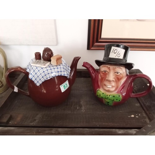 83 - Tony Wood and 1 Other Collectable Teapots