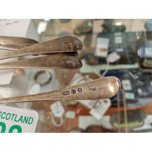 108 - Set of 5 Silver Tea Spoons Georgian Period 81g approx Maker Peter Ann and William Bateman Well Known... 