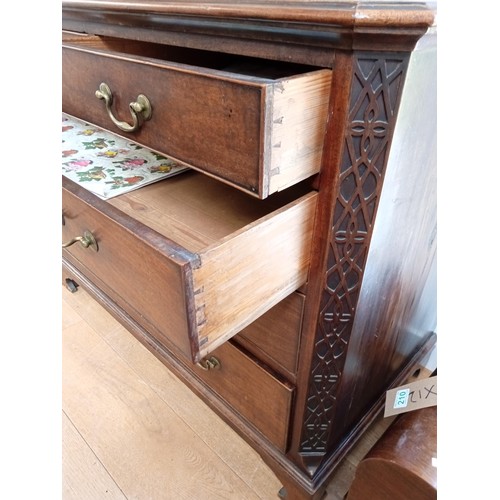 209 - 2 over 3 Vintage Chest of Drawers