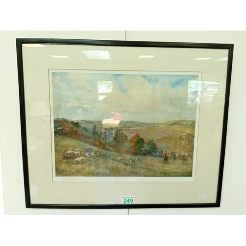 249 - Signed Print of Hunting Scene