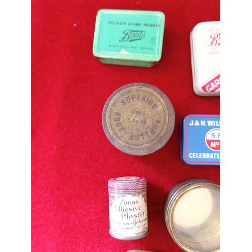 255 - Selection of Small Collectable First Aid & Medical Tins