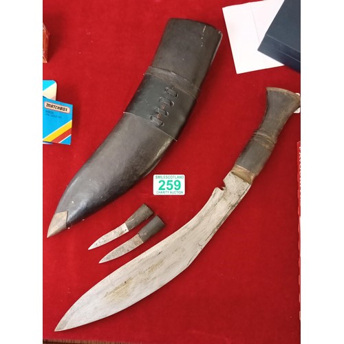 259 - Genuine Gurkhas Kukri Knife with Sheaf