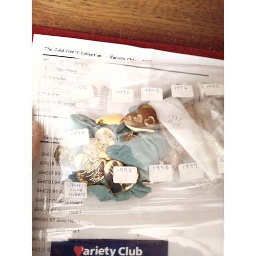 264 - Good Selection of the Variety Club Gold Hearts Collection