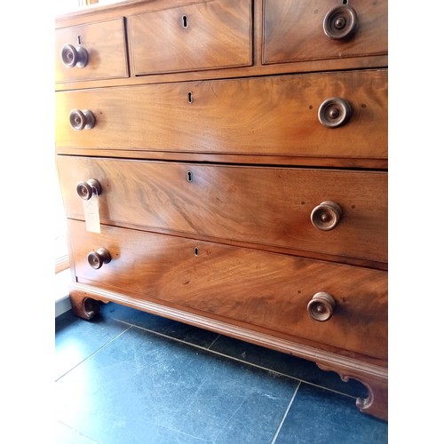 274 - 3 over 3 Antique Chest of Drawers
