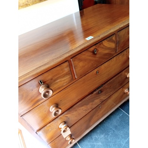 274 - 3 over 3 Antique Chest of Drawers