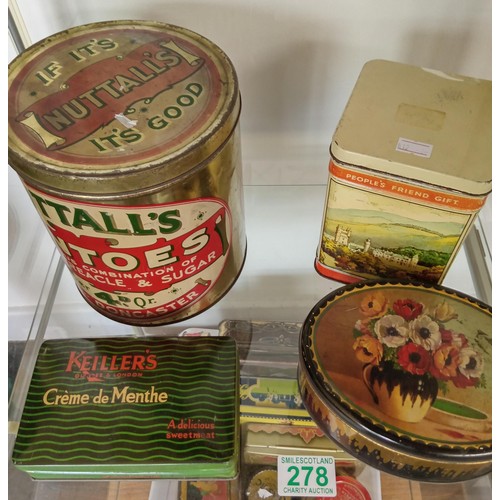 278 - Selection of Collectable Tins