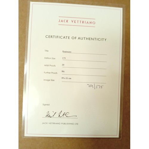 282 - Jack Vettriano Brand New Release Heat Wave 29 of 175 COA Framed