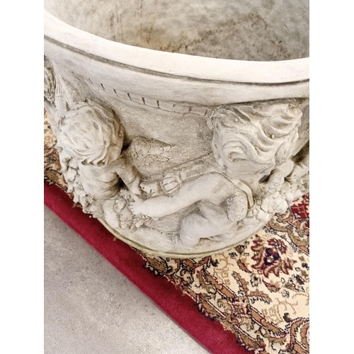 295 - pair of cherub plant pots